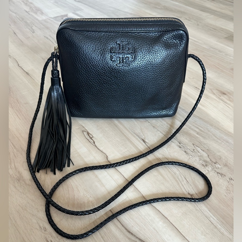 Tory Burch Black Crossbody Bag with Gold Hardware
